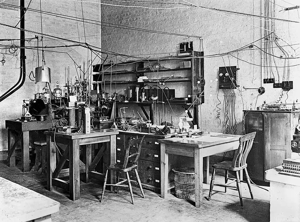 Sir Ernest Rutherfords laboratory early 20th century