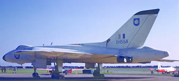 XH558 with the white Yorkshire Rose on a light blue shield © Martin Fenner