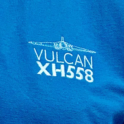 Polo Shirt - Royal Blue - Vulcan XH558 - Vulcan To The Sky